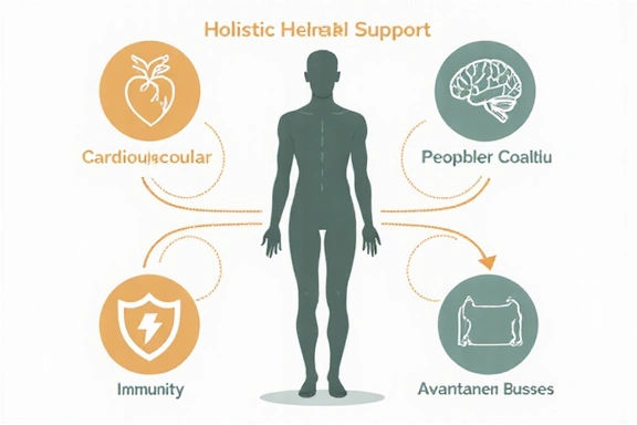 Infographic showing holistic health support